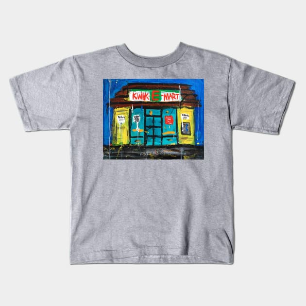 Kwik-E-Mart Kids T-Shirt by ElSantosWorld